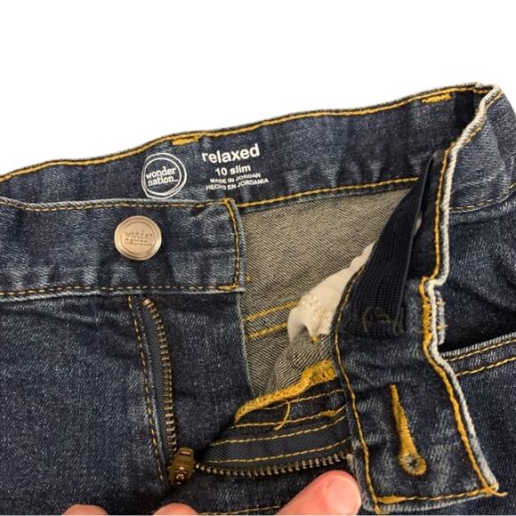 Wonder Nation Relaxed Fit Jeans 2 pairs medium was blue and charcoal - Picture 8 of 13